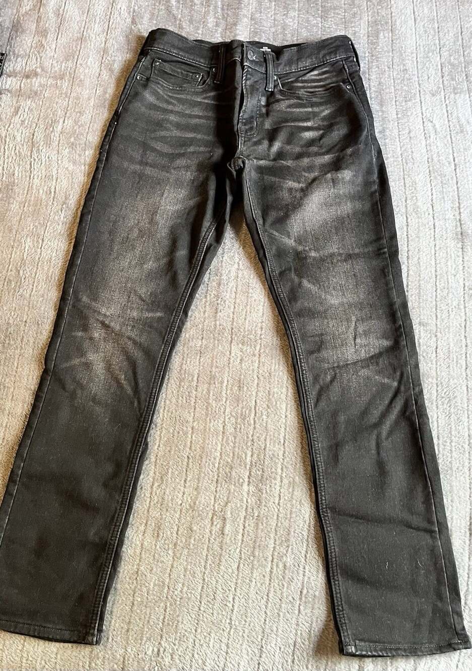 Mens Old Navy Faded Black Slim Built In Tough Jeans 29 X 30